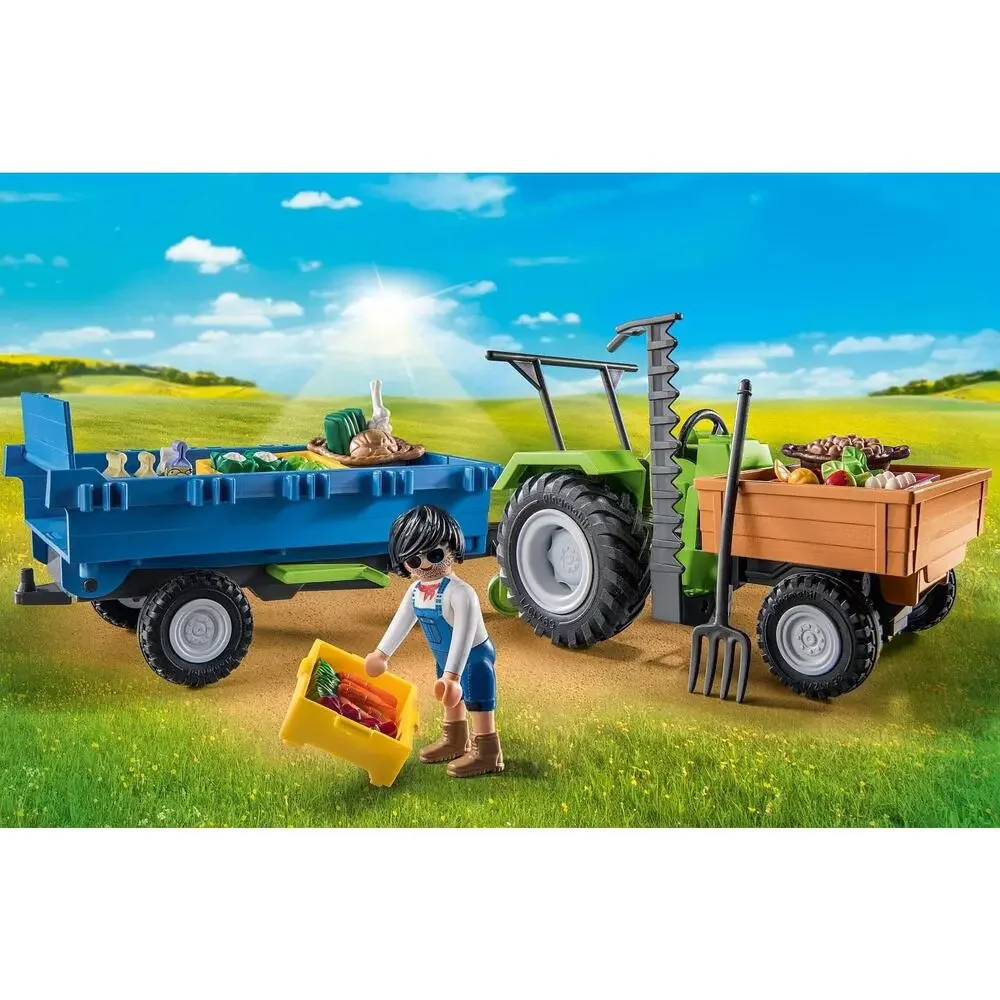 Playmobil Country Harvester Tractor with Trailer Set 71249 New In Box (NIB)